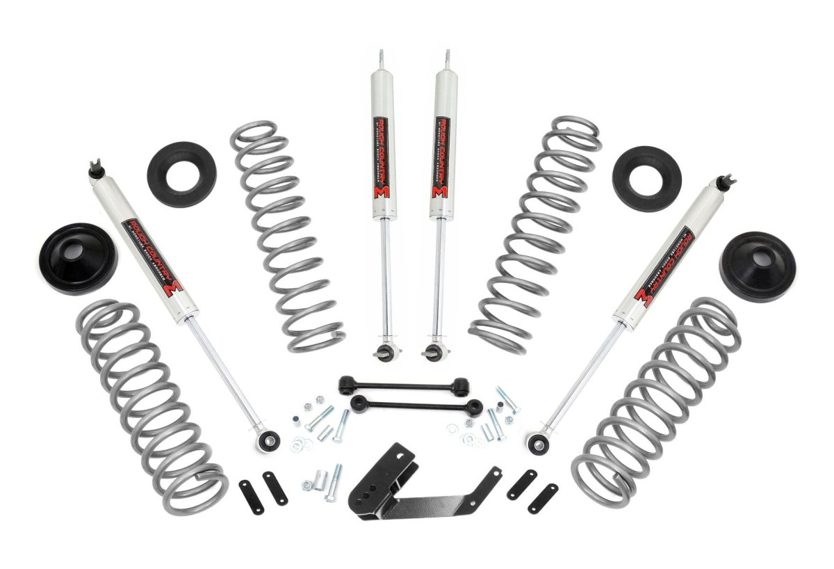 Jeep Wrangler Suspension Lift Kit - Front + Rear - Rough Country - 3.25 Inch Lift, M1 - '07-'18